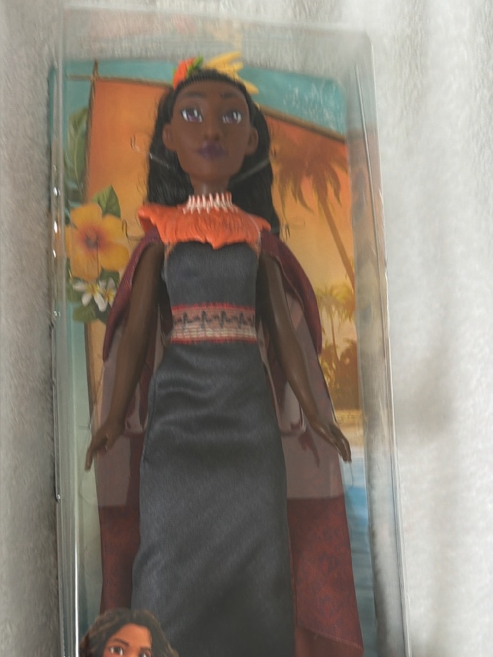Mattel Black Dress Doll with Orange Collar and Multicolored Hair Accent